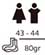 Herrensocken Gr. 43-44 / 80 g