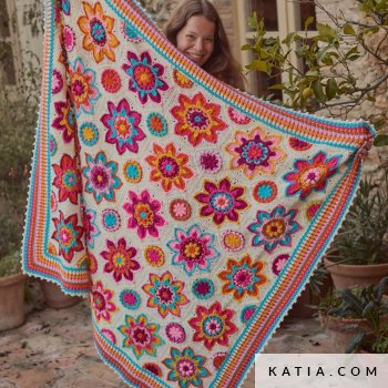 kit kit cal flowers forever merino classic blumen hakeldecke 9728 os s1 katia fh
