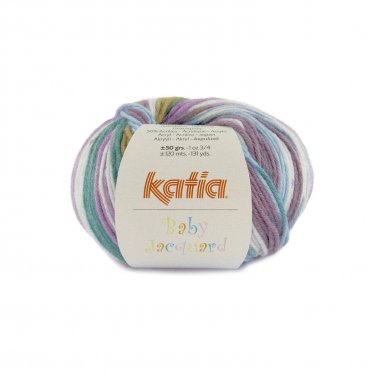 lana hilo babyjacquard tejer acrilico poliamida violeta verde otono invierno katia 95 p