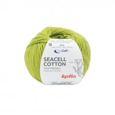 yarn wool seacellcotton knit cotton lyocell pistachio spring summer katia 122 p