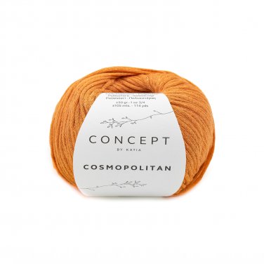 laine fil cosmopolitan tricoter viscose polyester orange pastel printemps ete katia 76 p