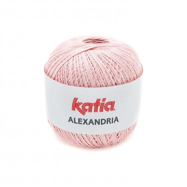 yarn wool alexandria knit cotton combed gassed and mercerised medium rose spring summer katia 10 p