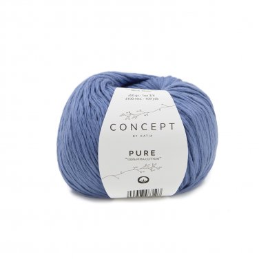 yarn wool pure knit pima cotton blue all seasons katia 82 p