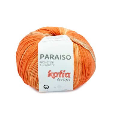 yarn wool paraiso knit cotton salmon very light blue yellow green spring summer katia 200 p