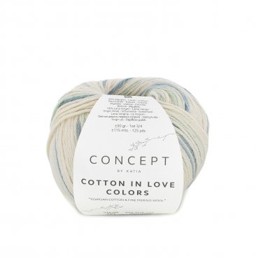 lana hilo cottoninlovecolors tejer algodon egipcio merino fine tejano verde menta otono invierno katia 101 p