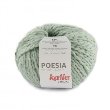laine fil poesia tricoter acrylique laine coton polyamide vert clair automne hiver katia 54 p