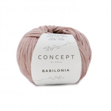 laine fil babilonia tricoter coton peigne viscose rose printemps ete katia 65 p