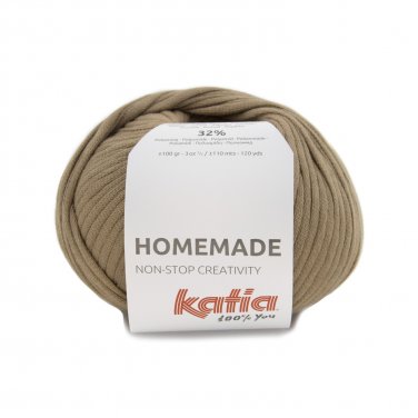 yarn wool homemade knit cotton polyamide light brown all seasons katia 109 p