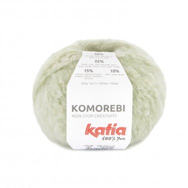 laine fil komorebi tricoter merino fine coton polyamide mohair vert blanc automne hiver katia 82 p