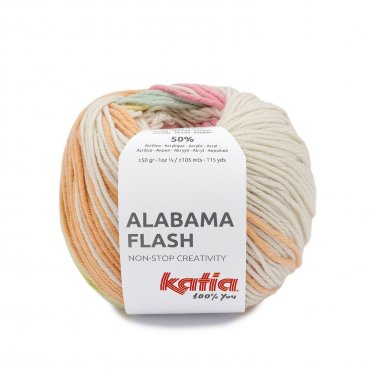 lana hilo alabamaflash tejer acrilico algodon crudo naranja claro rosa claro turquesa claro primavera verano katia 102 p