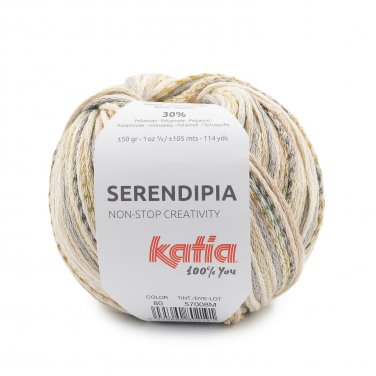 lana hilo serendipia tejer algodon poliamida marron beige azul agua ocre primavera verano katia 80 p