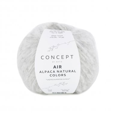 laine fil airalpacanaturalcolors tricoter alpaga superfin coton polyamide merino gris clair automne hiver katia 101 p