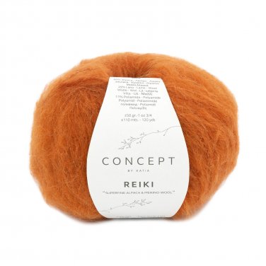 garn wolle reiki stricken alpaka schurwolle polyamid orange herbst winter katia 108 p