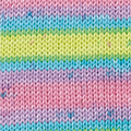 101 - Licht pistache-Neon groen-Turkoois blauw-Kauwgom roze
