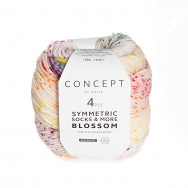 lana hilo symmetricsocksmoreblossom tejer lana superwash poliamida amarillo fucsia lila verde otono invierno katia 65 p