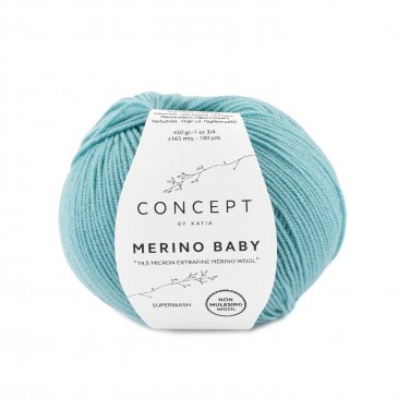 lana filato merinobaby knit merino extrafine turchese chiaro autunno inverno katia 74 p