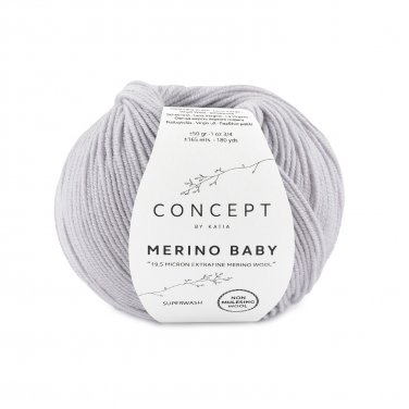 lana hilo merinobaby tejer merino extrafine gris claro perlado otono invierno katia 55 p