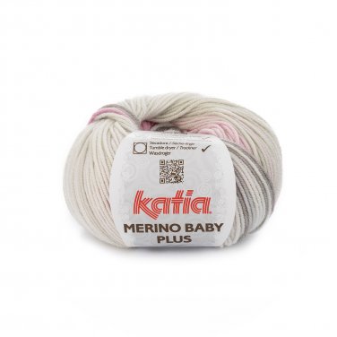 lana hilo merinobabyplus tejer merino extrafine rosa gris piedra otono invierno katia 200 p