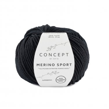 lana filato merinosport knit merino extrafine nero autunno inverno katia 2 p