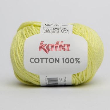 yarn wool cotton100 knit cotton light yellow spring summer katia 29 p