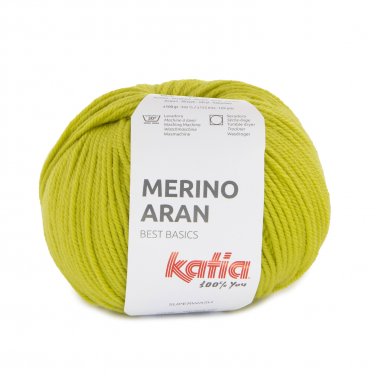 yarn wool merinoaran knit merino superwash acrylic yellow green autumn winter katia 100 p