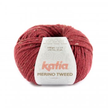 lana hilo merinotweed tejer merino acrilico viscosa rojo frambuesa otono invierno katia 315 w