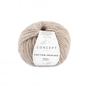 yarn wool cottonmerino knit cotton merino extrafine fawn brown autumn winter katia 139 p