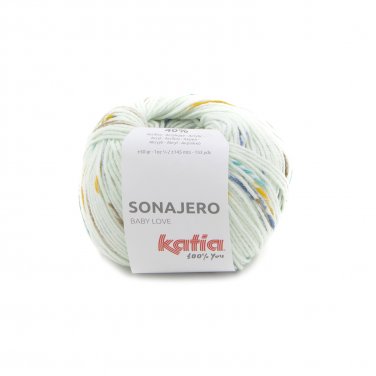 yarn wool sonajero knit cotton acrylic blue ochre spring summer katia 204 p