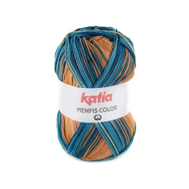 lana hilo menfiscolor tejer algodon beige naranja salmon azul azur tejano primavera verano katia 111 p