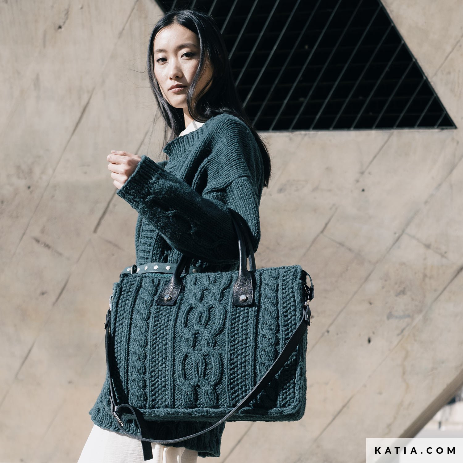 patron tejer punto ganchillo mujer bolso otono invierno katia 5009 2 03 g