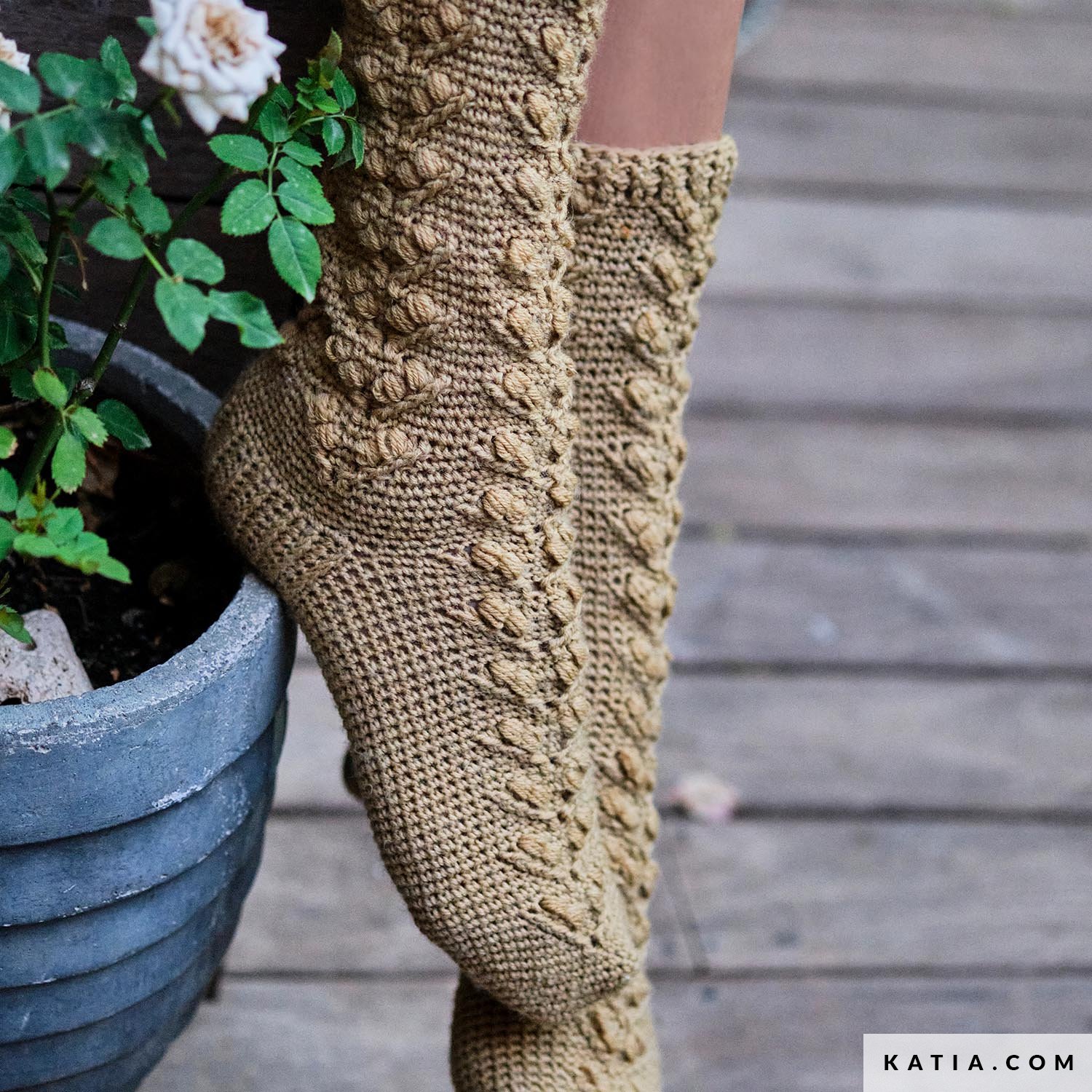 anleitung stricken hakeln socken lange socken herbst winter katia 5010 7 01 g