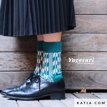 patron tricoter tricot crochet chaussettes chaussettes longues automne hiver katia 5010 1 p