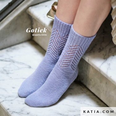 patron tricoter tricot crochet chaussettes chaussettes longues automne hiver katia 5022 7 p