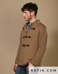 patron tejer punto ganchillo hombre chaqueta otono invierno katia 5933 3 p