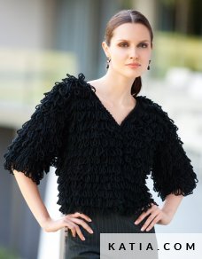 patron tejer punto ganchillo mujer jersey otono invierno katia 5933 20 p