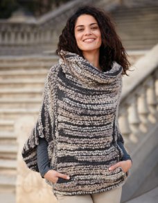 schema maglia uncinetto donna poncho autunno inverno katia 5943 24 p