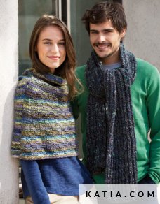 pattern knit crochet man scarf autumn winter katia 5945 32 p