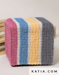 patron tricoter tricot crochet habitat pouf printemps ete katia 5967 38b p