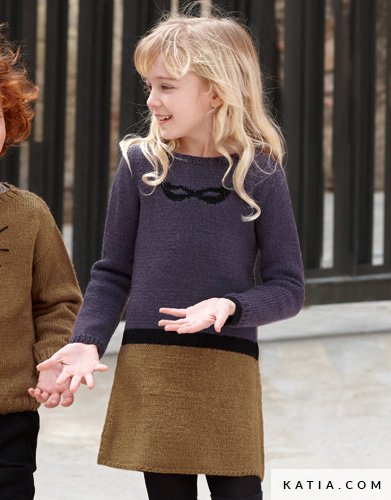 schema maglia uncinetto bambini vestito autunno inverno katia 5996 31 g