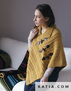 patron tricoter tricot crochet femme poncho automne hiver katia 5998 11 p
