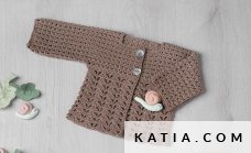 schema maglia uncinetto bebe giacca primavera estate katia 6021 21 p
