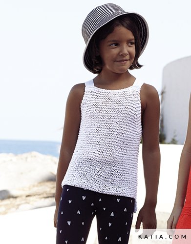 patron tejer punto ganchillo ninos top primavera verano katia 6022 26 g