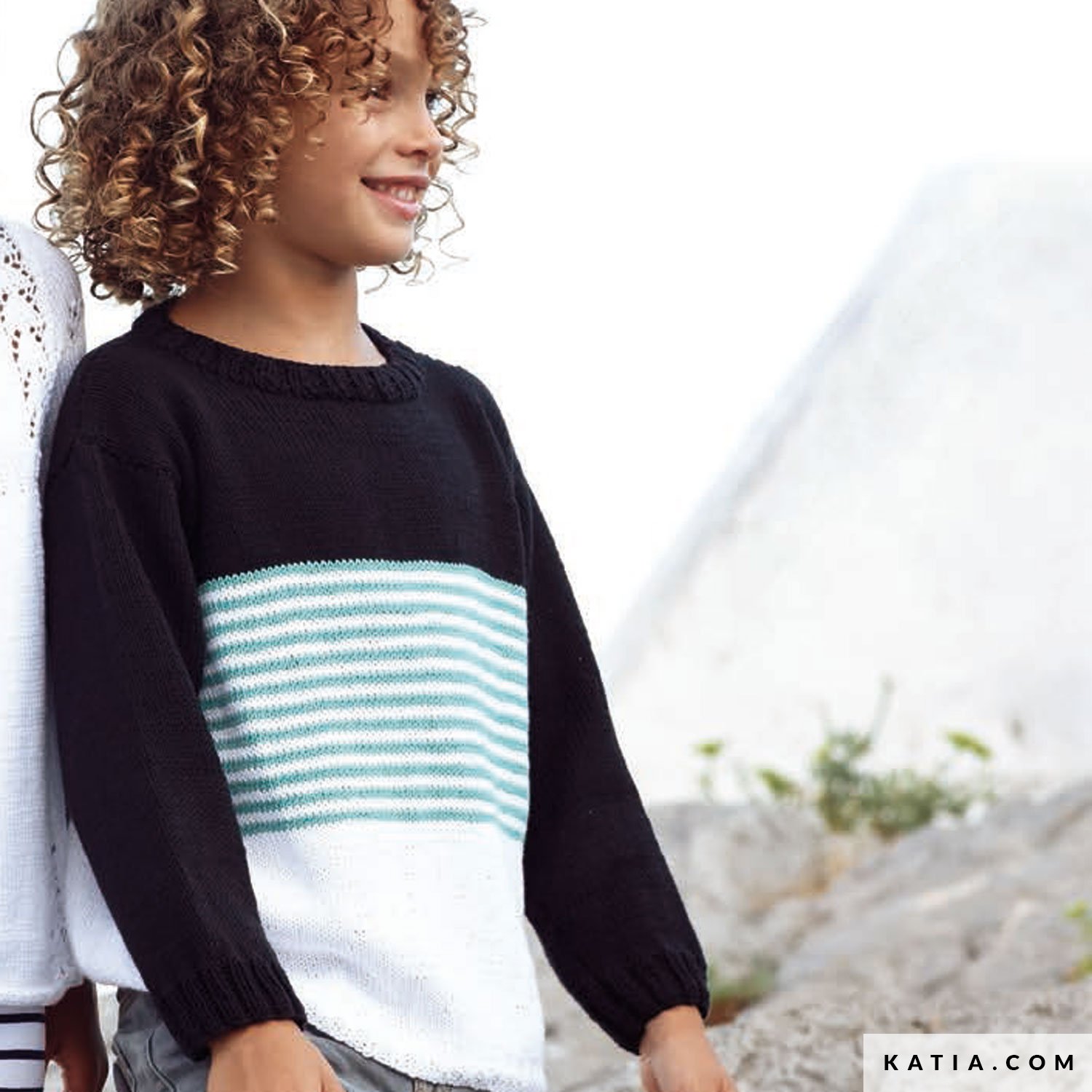 pattern knit crochet kids sweater spring summer katia 6022 42 g