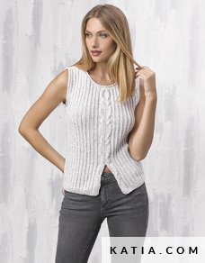 schema maglia uncinetto donna top primavera estate katia 6024 22 p