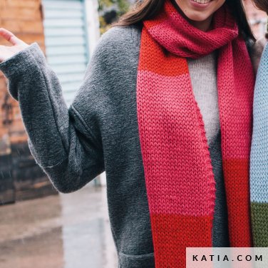 patron tricoter tricot crochet femme echarpe automne hiver katia 6051 16 p
