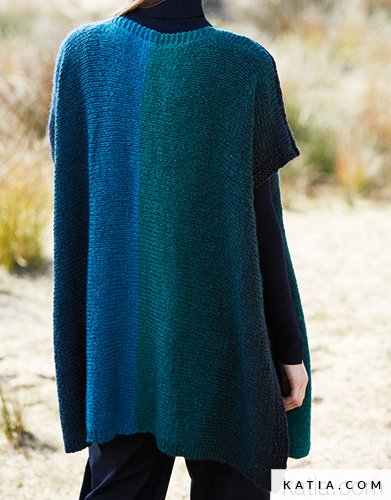 schema maglia uncinetto donna poncho autunno inverno katia 6053 8 01 g