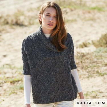 wzor dzianina szydelko kobieta sweter jesien zima katia 6053 12 p