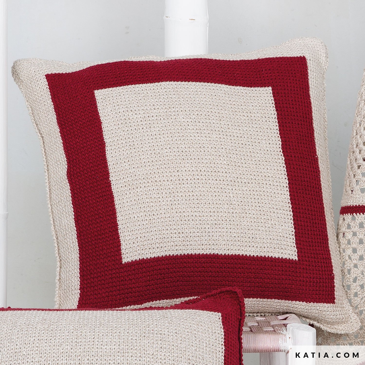 pattern knit crochet home cushion spring summer katia 6073 54 g