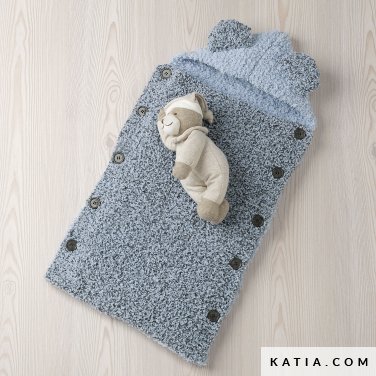 pattern knit crochet baby baby sleeping bag autumn winter katia 6090 7 p