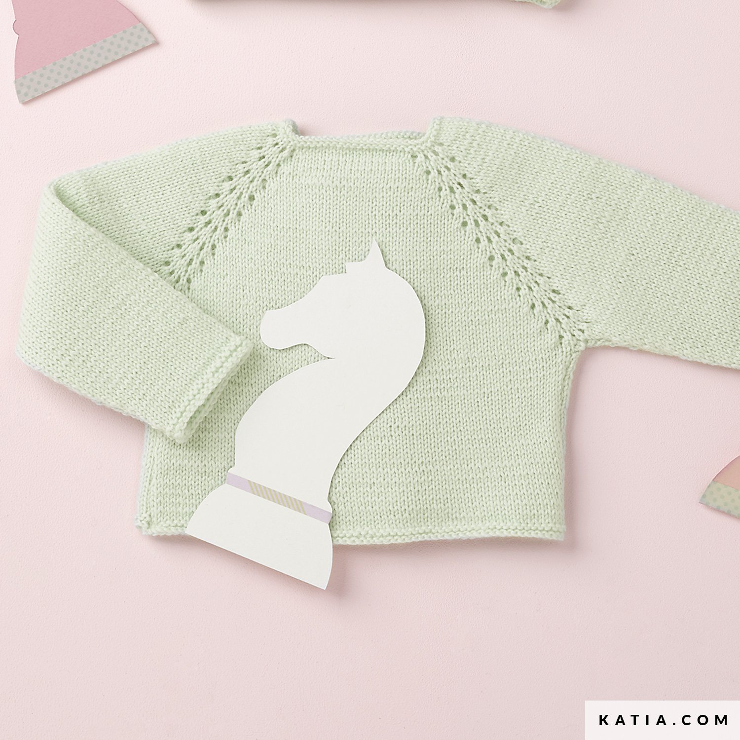 pattern knit crochet baby sweater autumn winter katia 6090 12 g